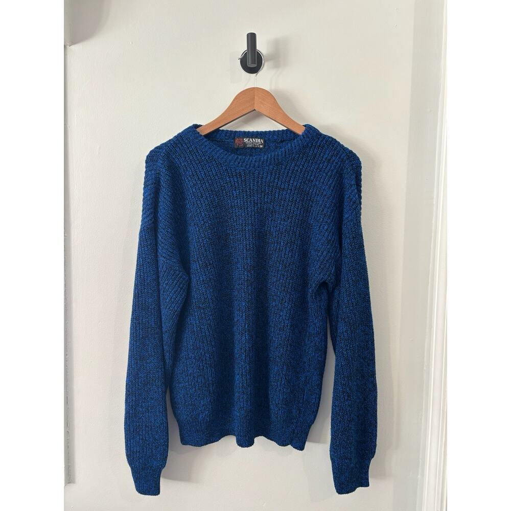 Vintage Scandia Men's Blue Grandpa Sweater Size Medium